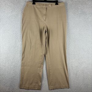 Investments Dress Pants Slacks Women’s 18R Tan Flat Front Stretch Career